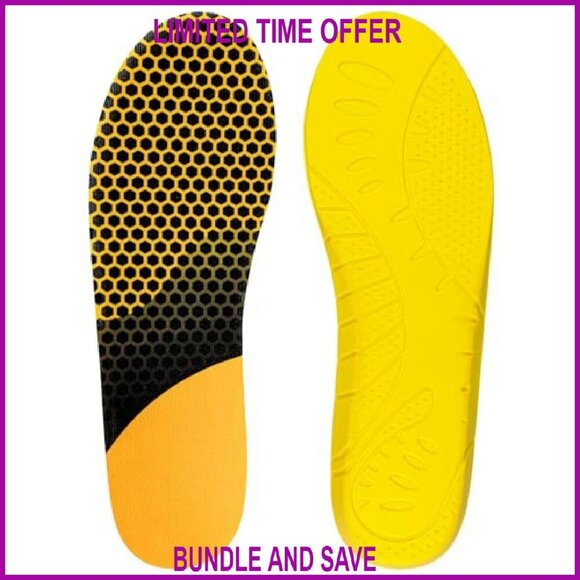 Men\'s Shock Absorbing Memory Foam Insoles Size M13-M14 for All-Day Comfort main image 4